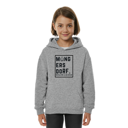 Müngersdorf Koordinaten (großer Druck auf der Brust) - Kids Basic Hoodie