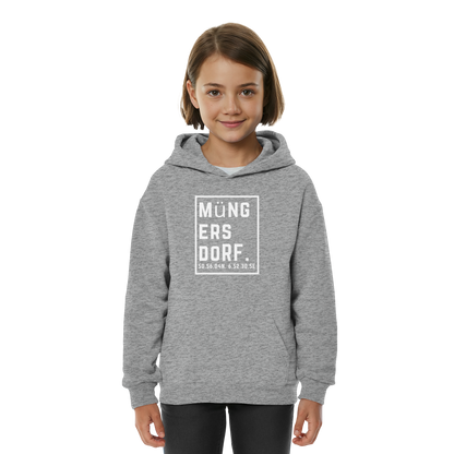 Müngersdorf Koordinaten (großer Druck auf der Brust) - Kids Basic Hoodie