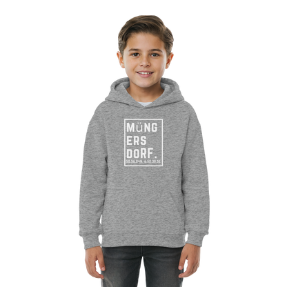 Müngersdorf Koordinaten (großer Druck auf der Brust) - Kids Basic Hoodie