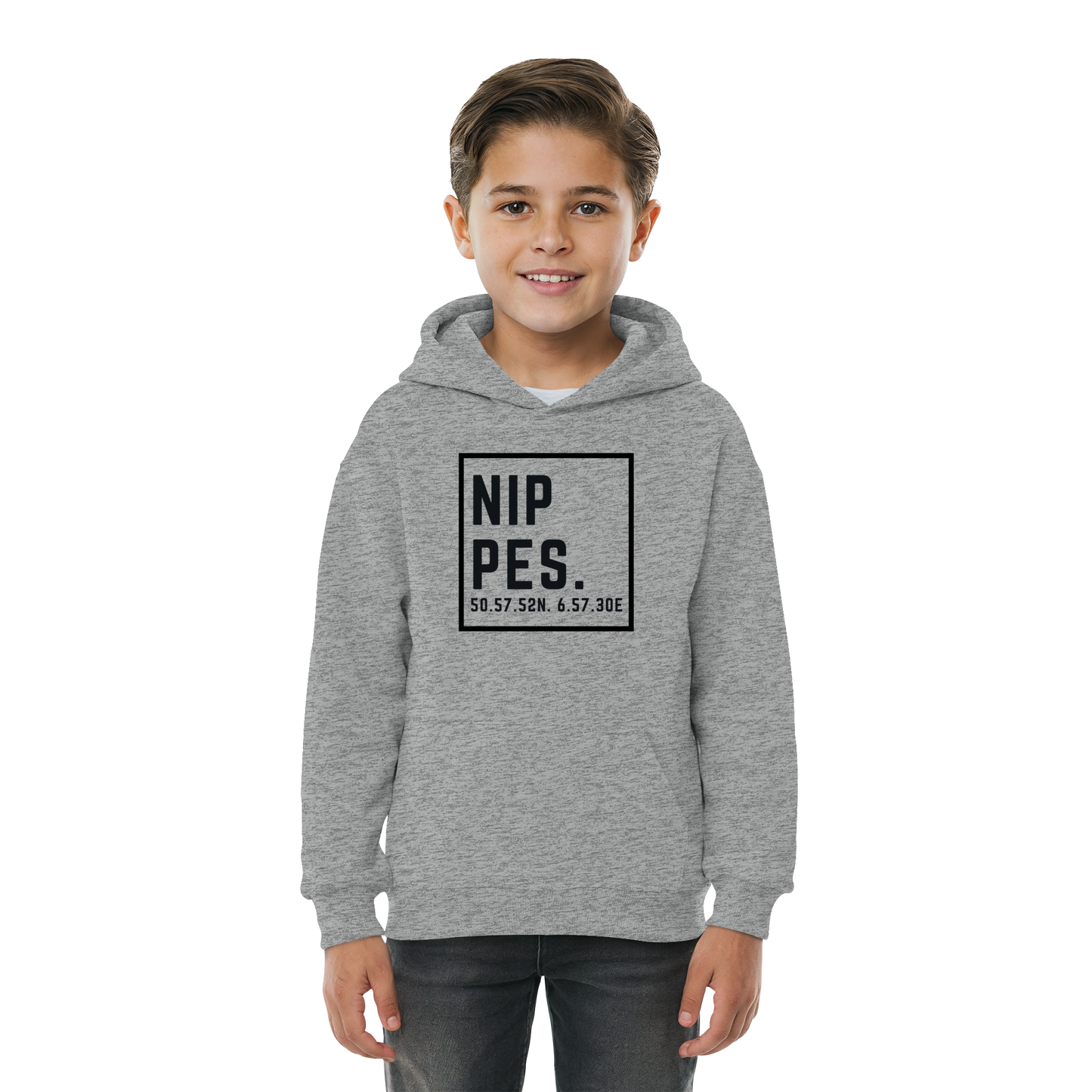 Nippes Koordinaten (großer Druck auf der Brust) - Kids Basic Hoodie