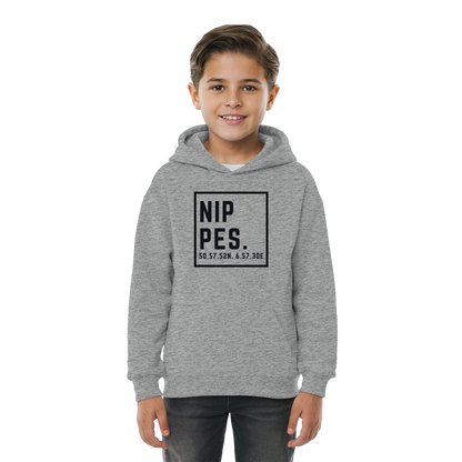 Nippes Koordinaten (großer Druck auf der Brust) - Kids Basic Hoodie