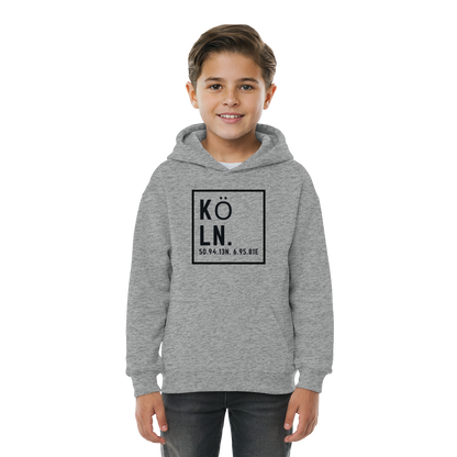Köln Koordinaten (großer Druck auf der Brust) - Kids Basic Hoodie