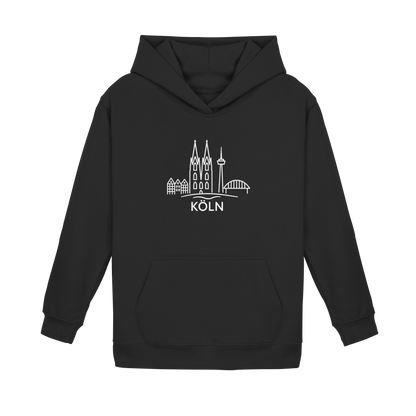 Köln Skyline (großer Druck auf der Brust) - Kids Basic Hoodie