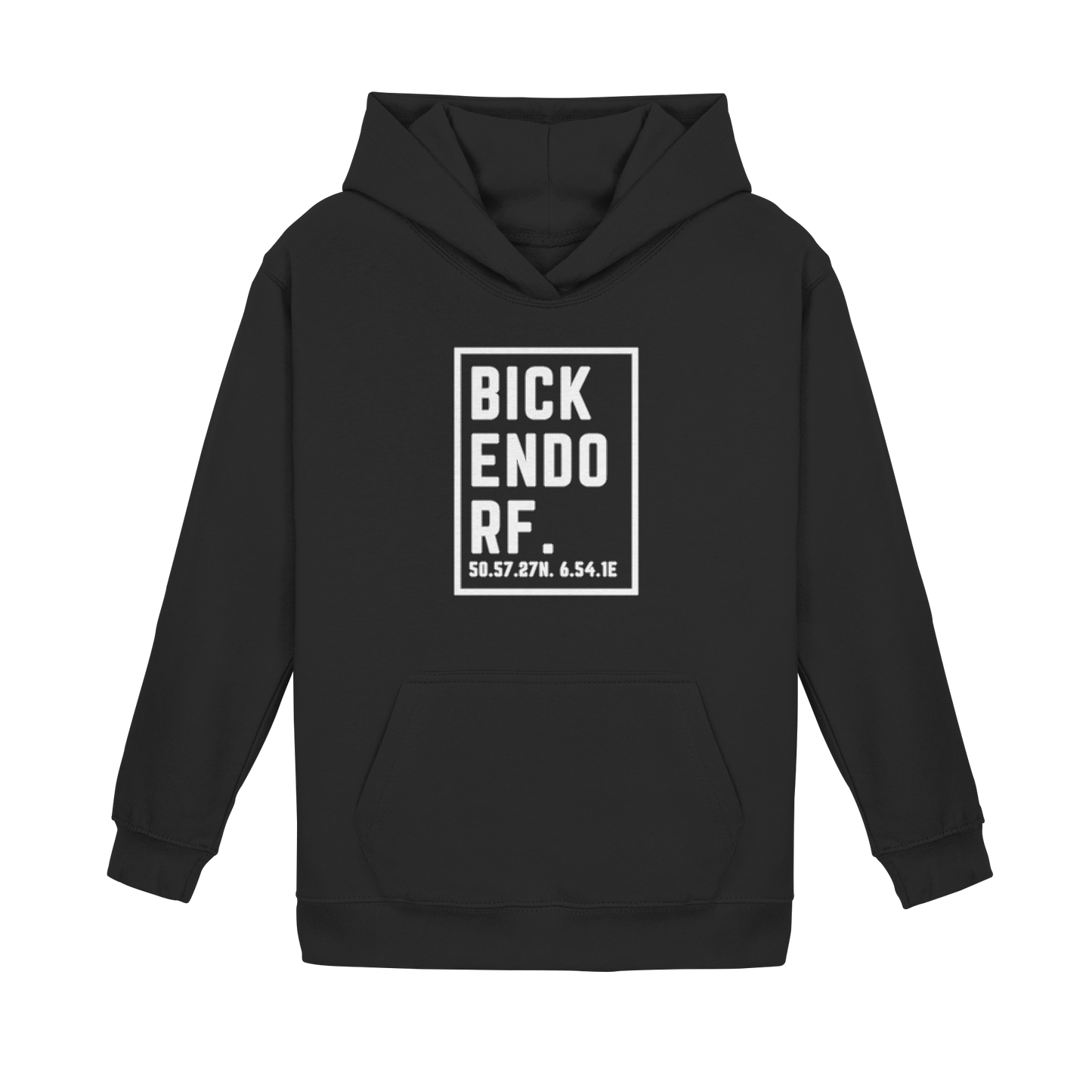 Bickendorf Koordinaten (großer Druck auf der Brust) - Kids Basic Hoodie