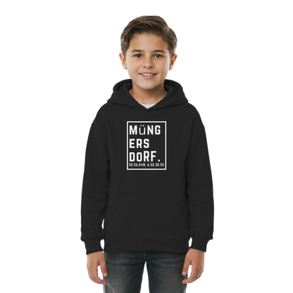 Müngersdorf Koordinaten (großer Druck auf der Brust) - Kids Basic Hoodie