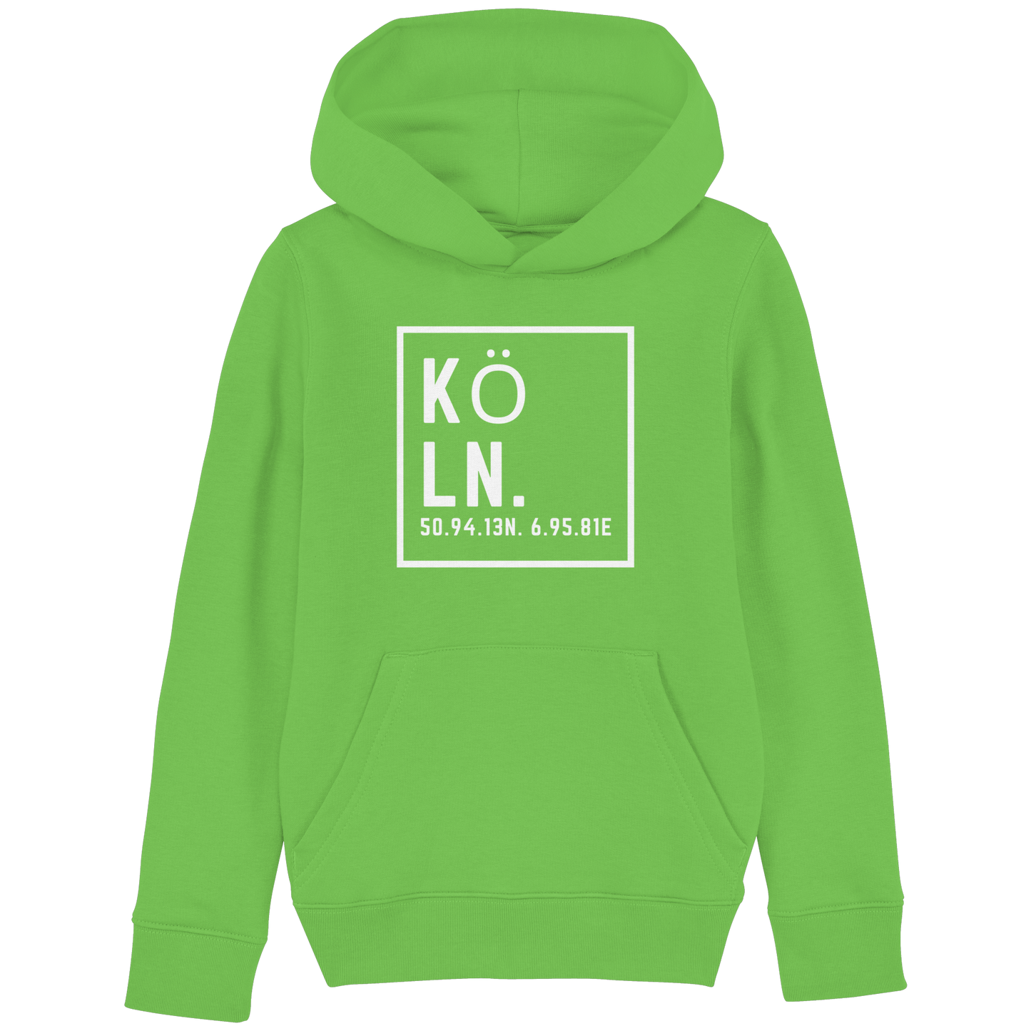 Köln Koordinaten (großer Druck auf der Brust) - Kids Basic Hoodie