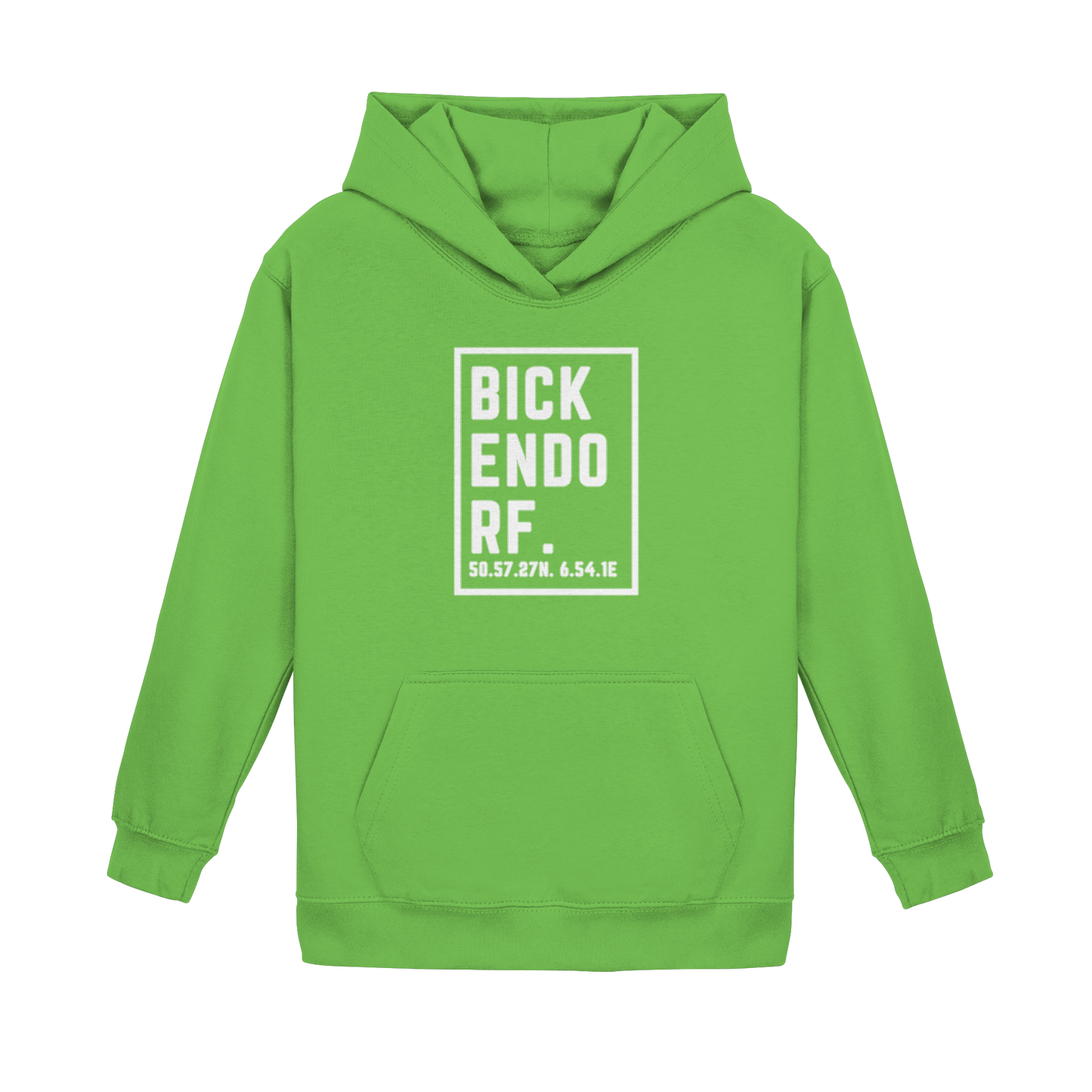 Bickendorf Koordinaten (großer Druck auf der Brust) - Kids Basic Hoodie