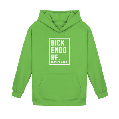 Bickendorf Koordinaten (großer Druck auf der Brust) - Kids Basic Hoodie