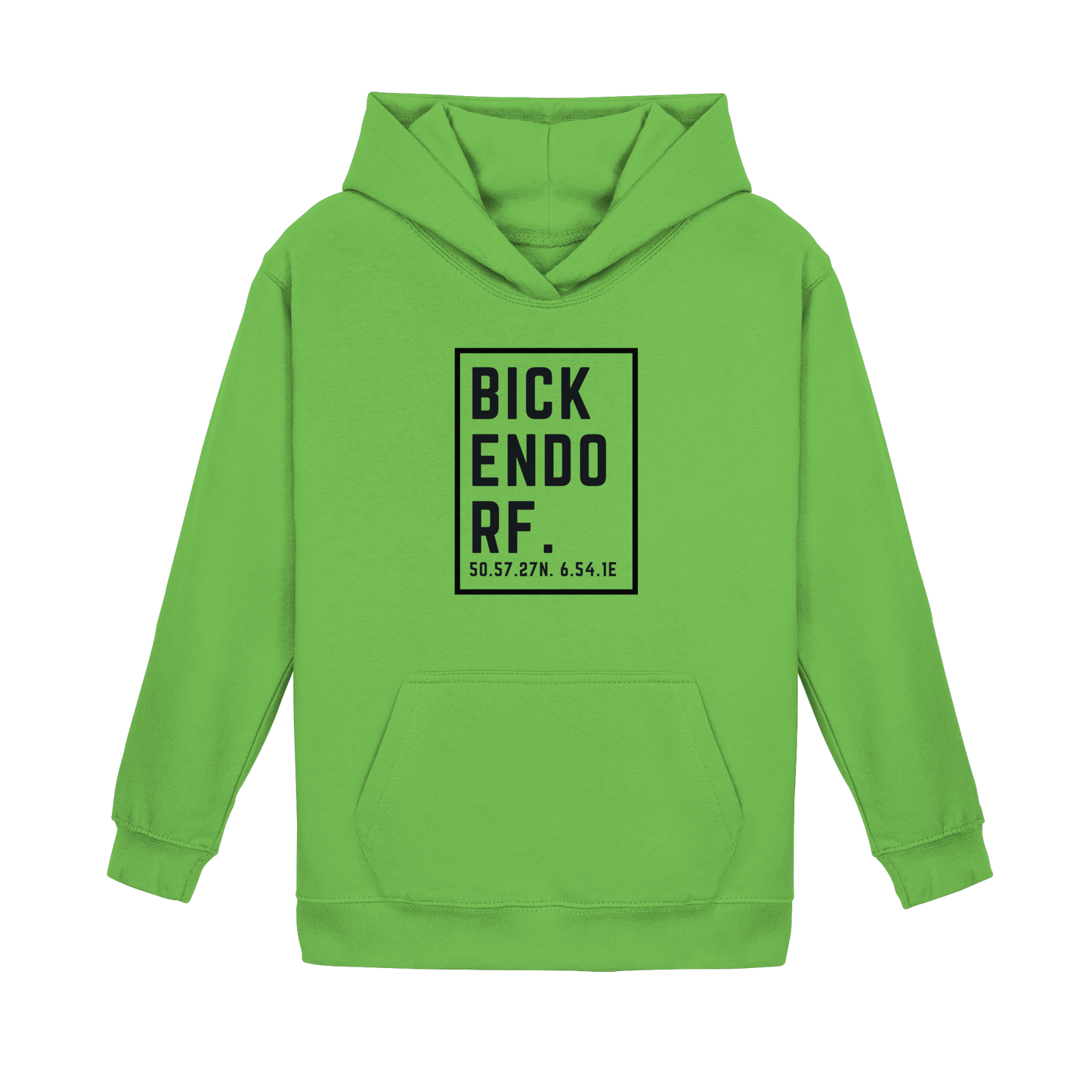 Bickendorf Koordinaten (großer Druck auf der Brust) - Kids Basic Hoodie
