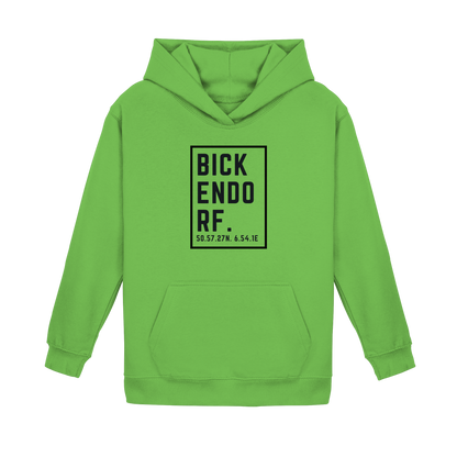 Bickendorf Koordinaten (großer Druck auf der Brust) - Kids Basic Hoodie