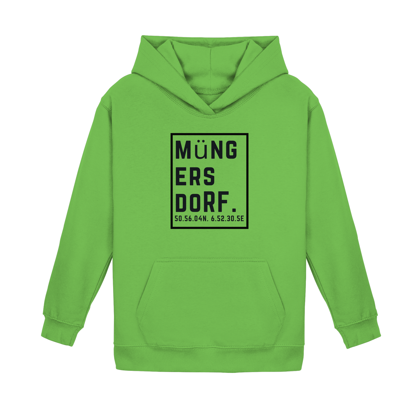 Müngersdorf Koordinaten (großer Druck auf der Brust) - Kids Basic Hoodie