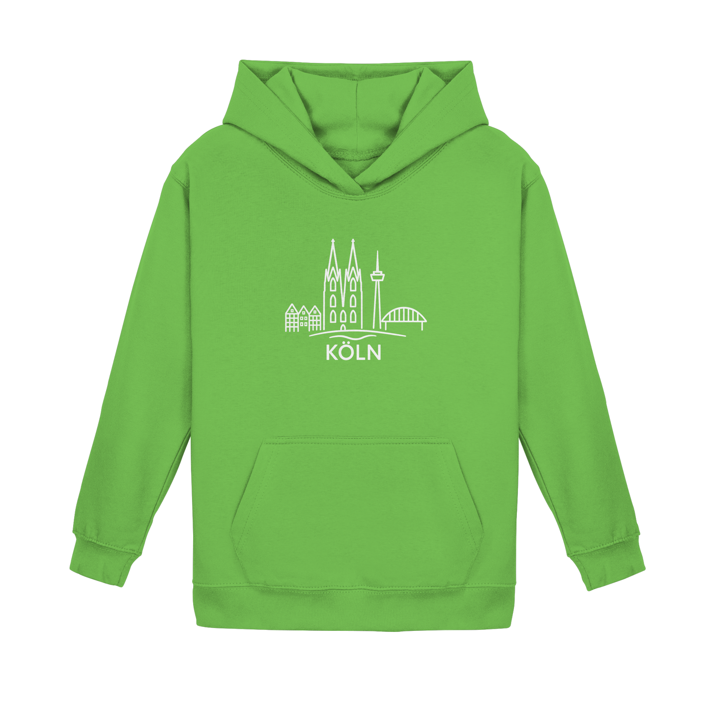 Köln Skyline (großer Druck auf der Brust) - Kids Basic Hoodie