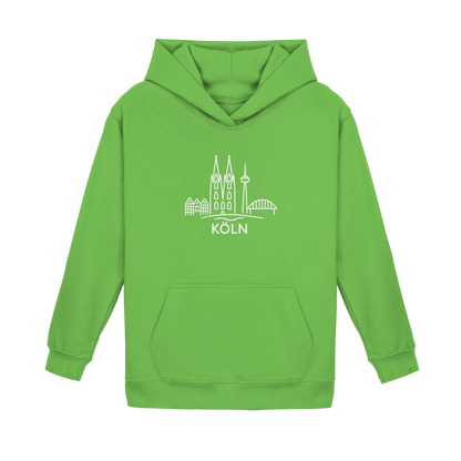 Köln Skyline (großer Druck auf der Brust) - Kids Basic Hoodie