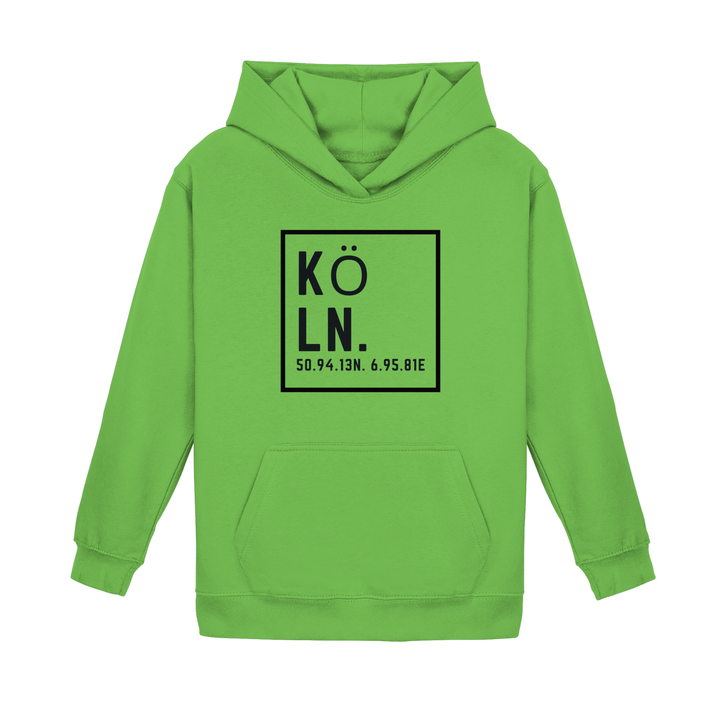 Köln Koordinaten (großer Druck auf der Brust) - Kids Basic Hoodie