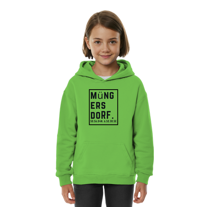 Müngersdorf Koordinaten (großer Druck auf der Brust) - Kids Basic Hoodie