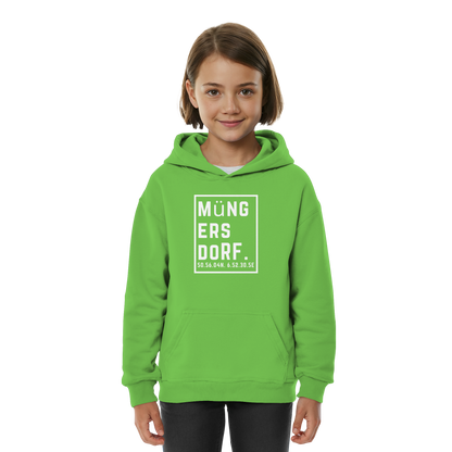 Müngersdorf Koordinaten (großer Druck auf der Brust) - Kids Basic Hoodie