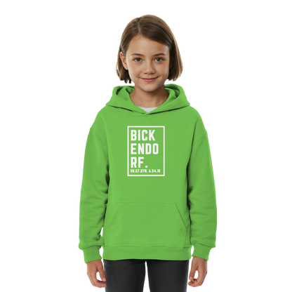 Bickendorf Koordinaten (großer Druck auf der Brust) - Kids Basic Hoodie