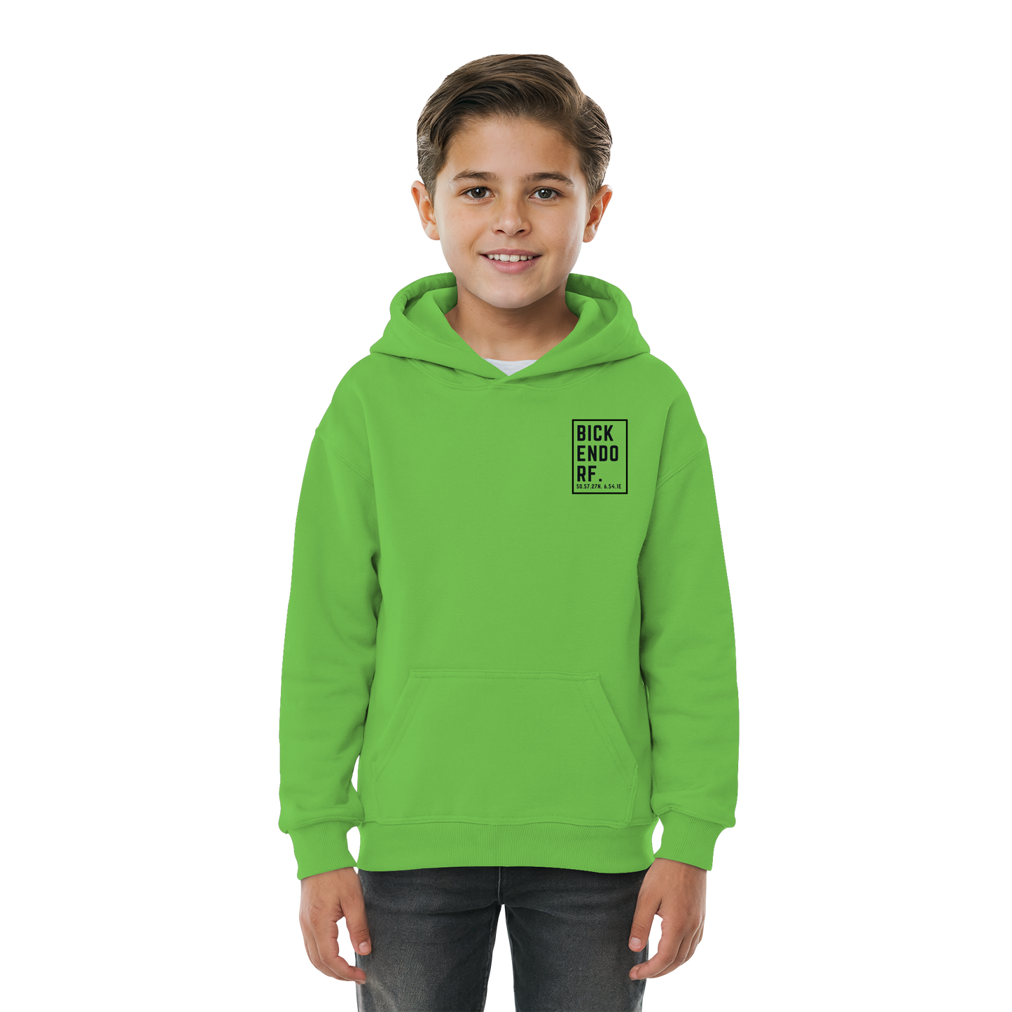 Bickendorf Koordinaten (kleiner Druck auf der Brust) - Kids Basic Hoodie