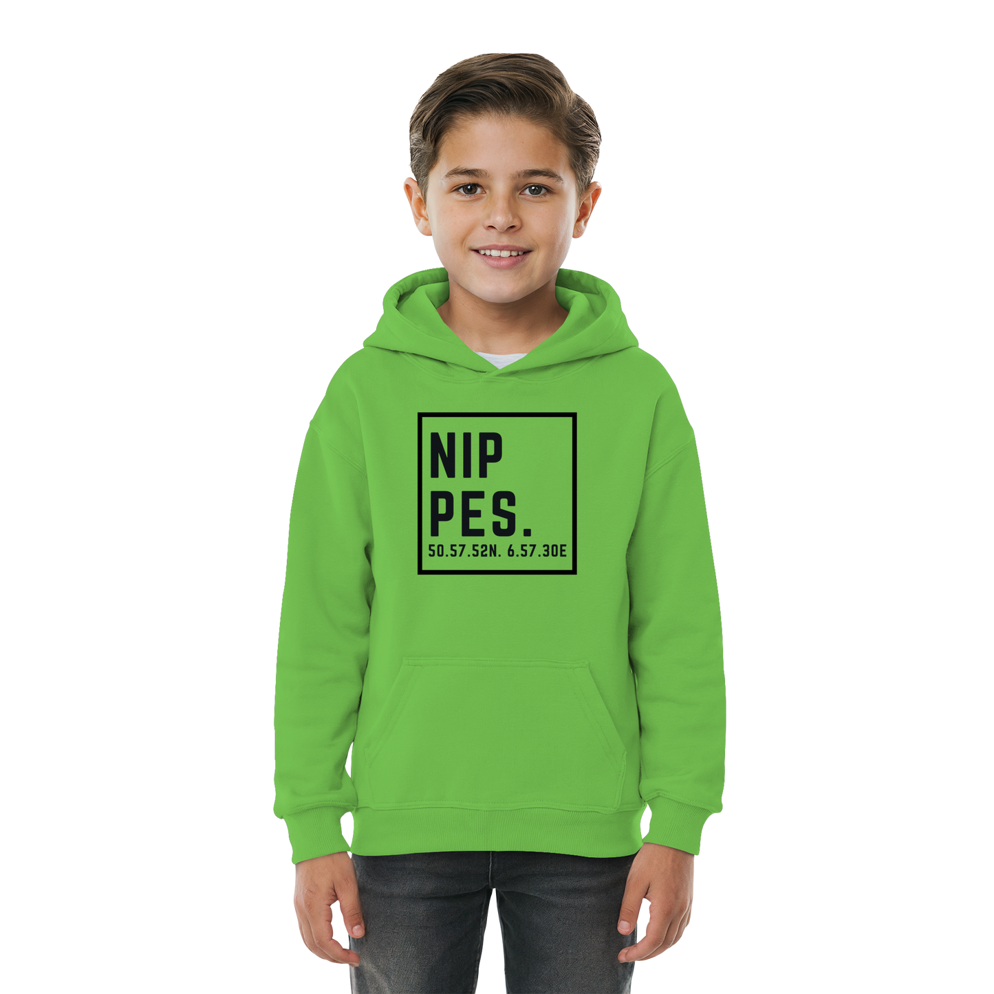 Nippes Koordinaten (großer Druck auf der Brust) - Kids Basic Hoodie