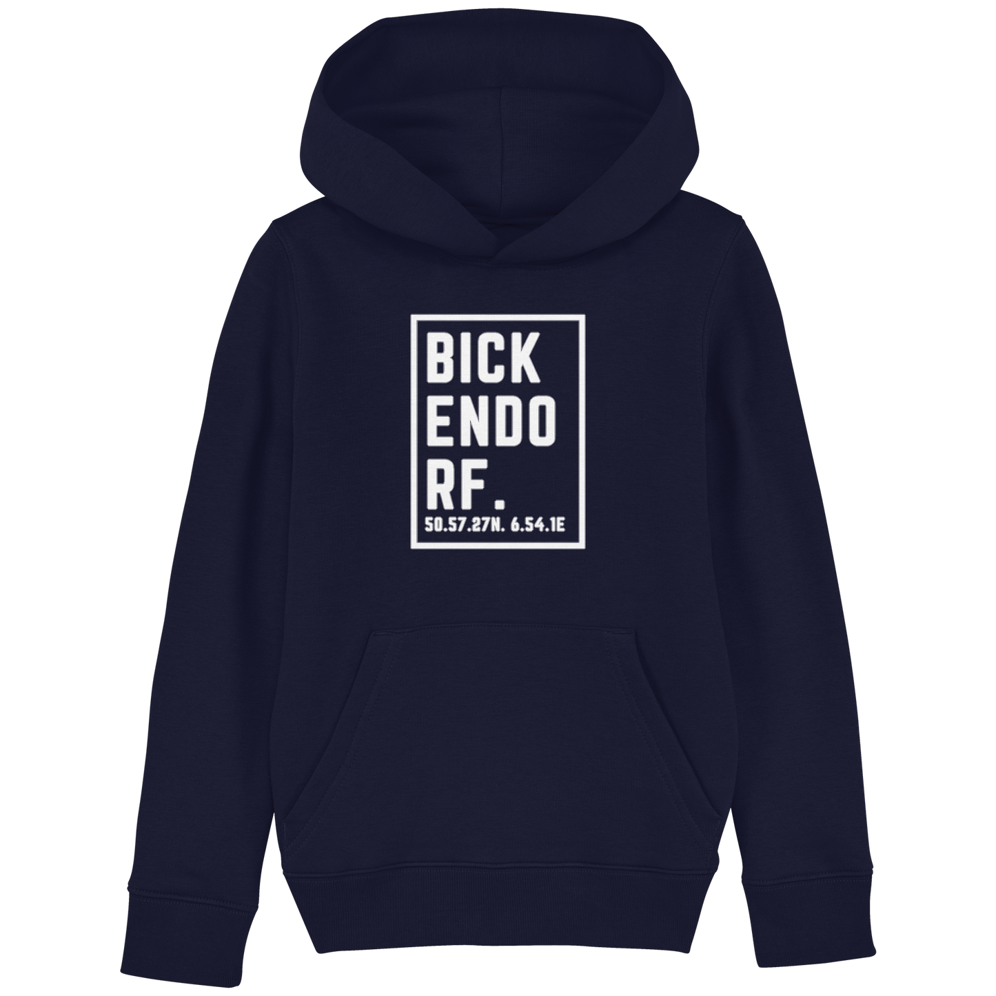Bickendorf Koordinaten (großer Druck auf der Brust) - Kids Basic Hoodie