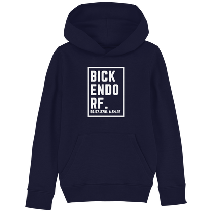 Bickendorf Koordinaten (großer Druck auf der Brust) - Kids Basic Hoodie