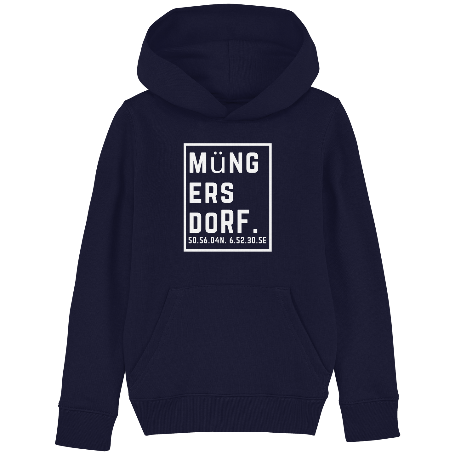 Müngersdorf Koordinaten (großer Druck auf der Brust) - Kids Basic Hoodie