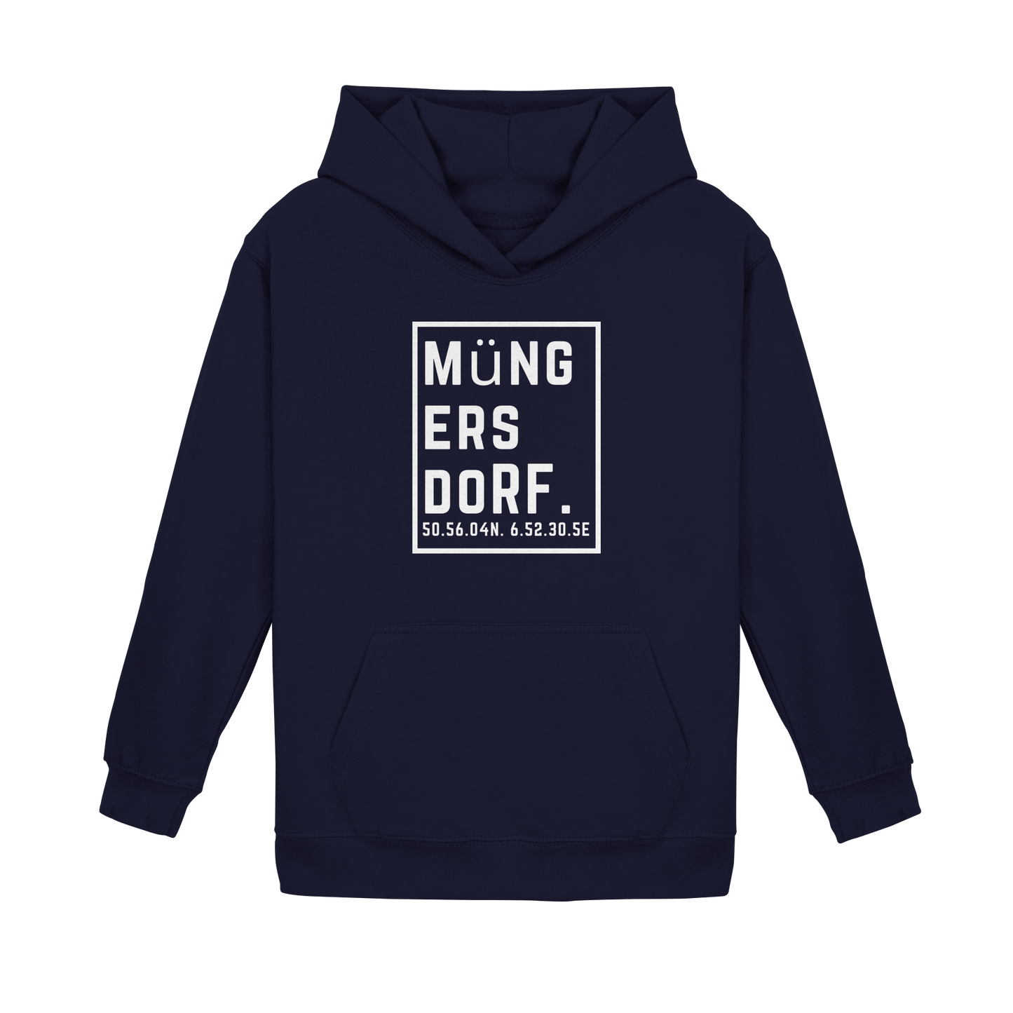Müngersdorf Koordinaten (großer Druck auf der Brust) - Kids Basic Hoodie