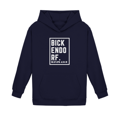 Bickendorf Koordinaten (großer Druck auf der Brust) - Kids Basic Hoodie