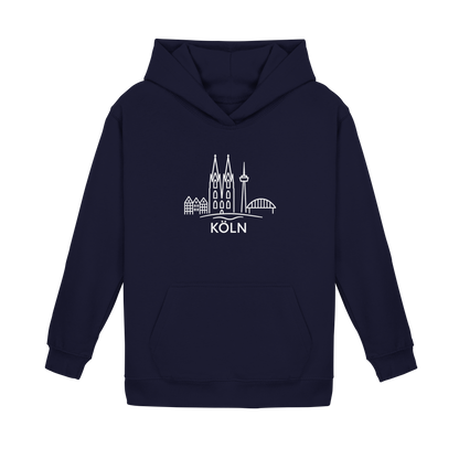 Köln Skyline (großer Druck auf der Brust) - Kids Basic Hoodie