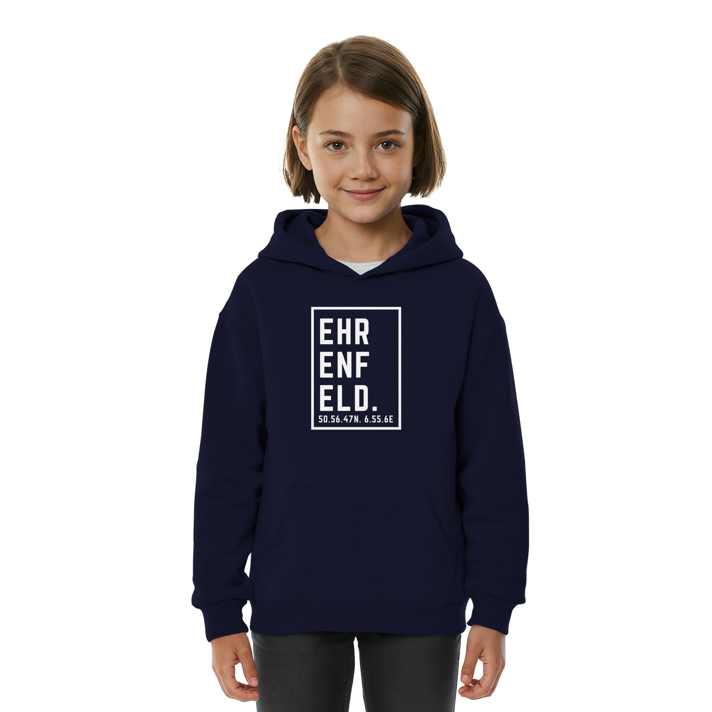 Ehrenfeld Koordinaten (großer Druck auf der Brust) - Kids Basic Hoodie