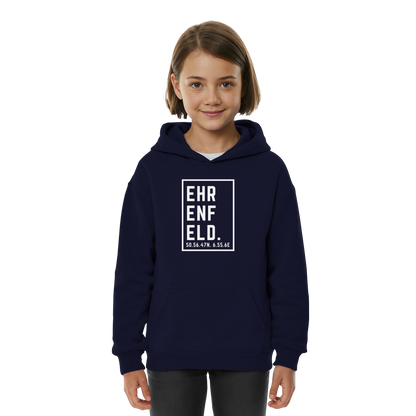 Ehrenfeld Koordinaten (großer Druck auf der Brust) - Kids Basic Hoodie