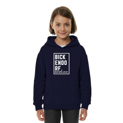Bickendorf Koordinaten (großer Druck auf der Brust) - Kids Basic Hoodie