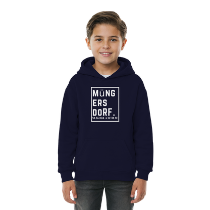 Müngersdorf Koordinaten (großer Druck auf der Brust) - Kids Basic Hoodie