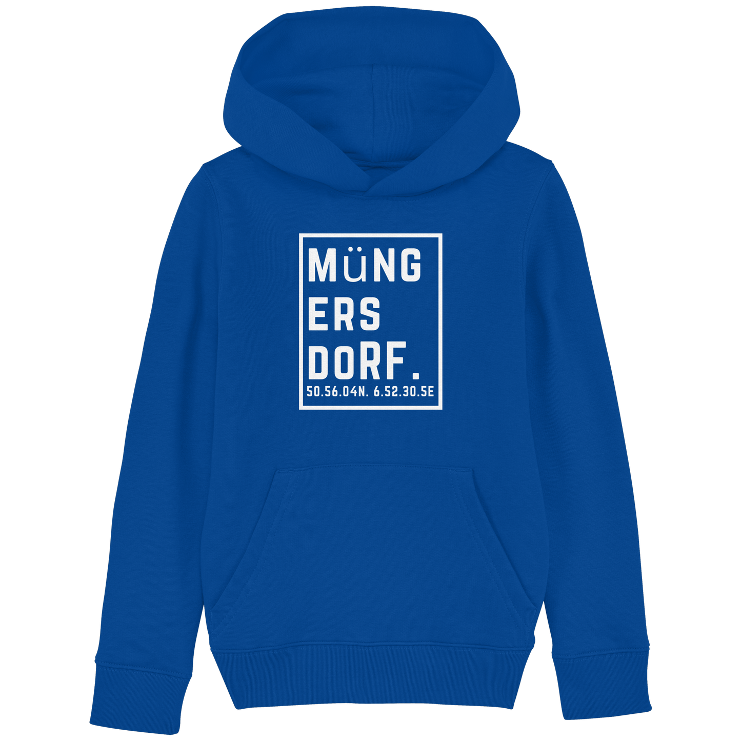 Müngersdorf Koordinaten (großer Druck auf der Brust) - Kids Basic Hoodie