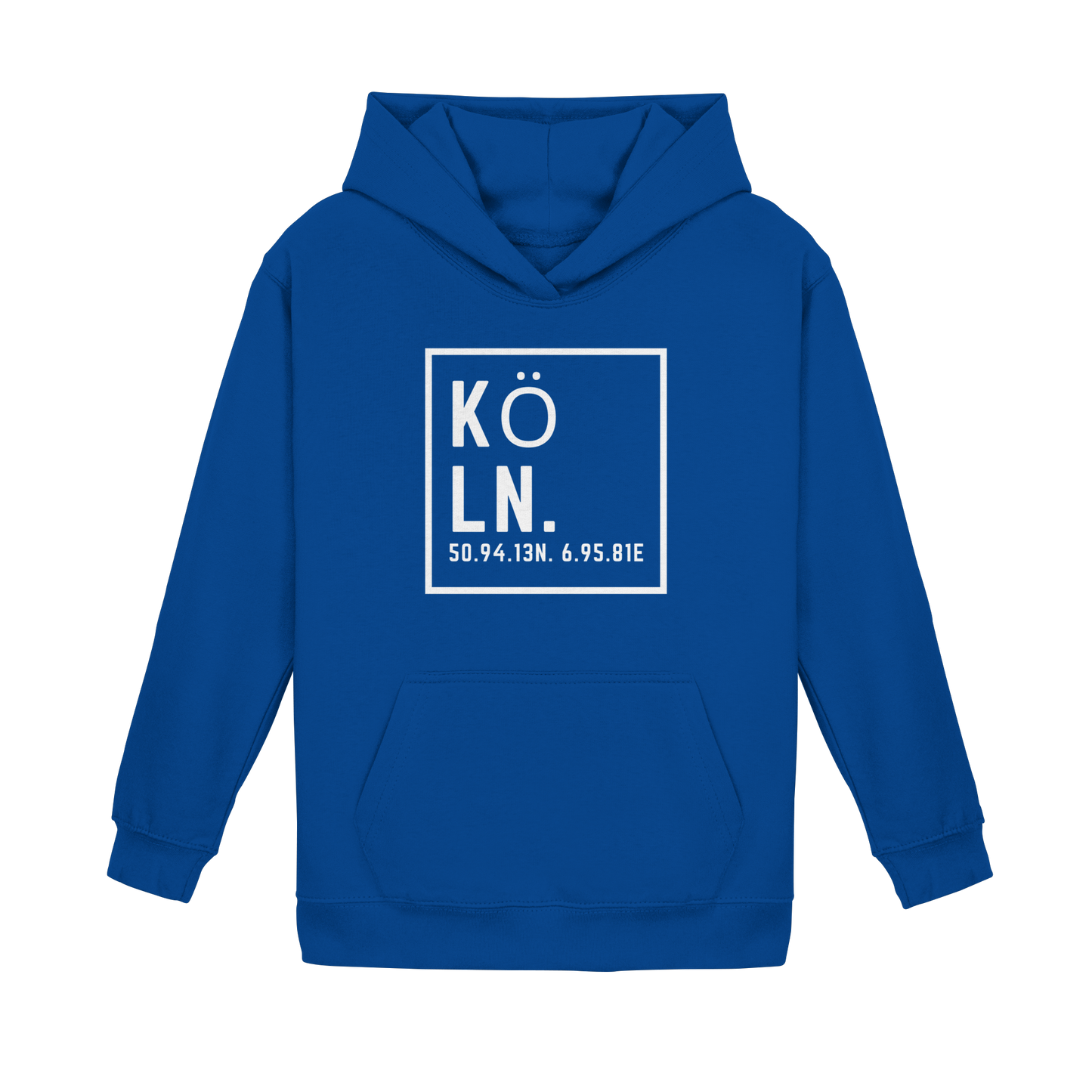 Köln Koordinaten (großer Druck auf der Brust) - Kids Basic Hoodie