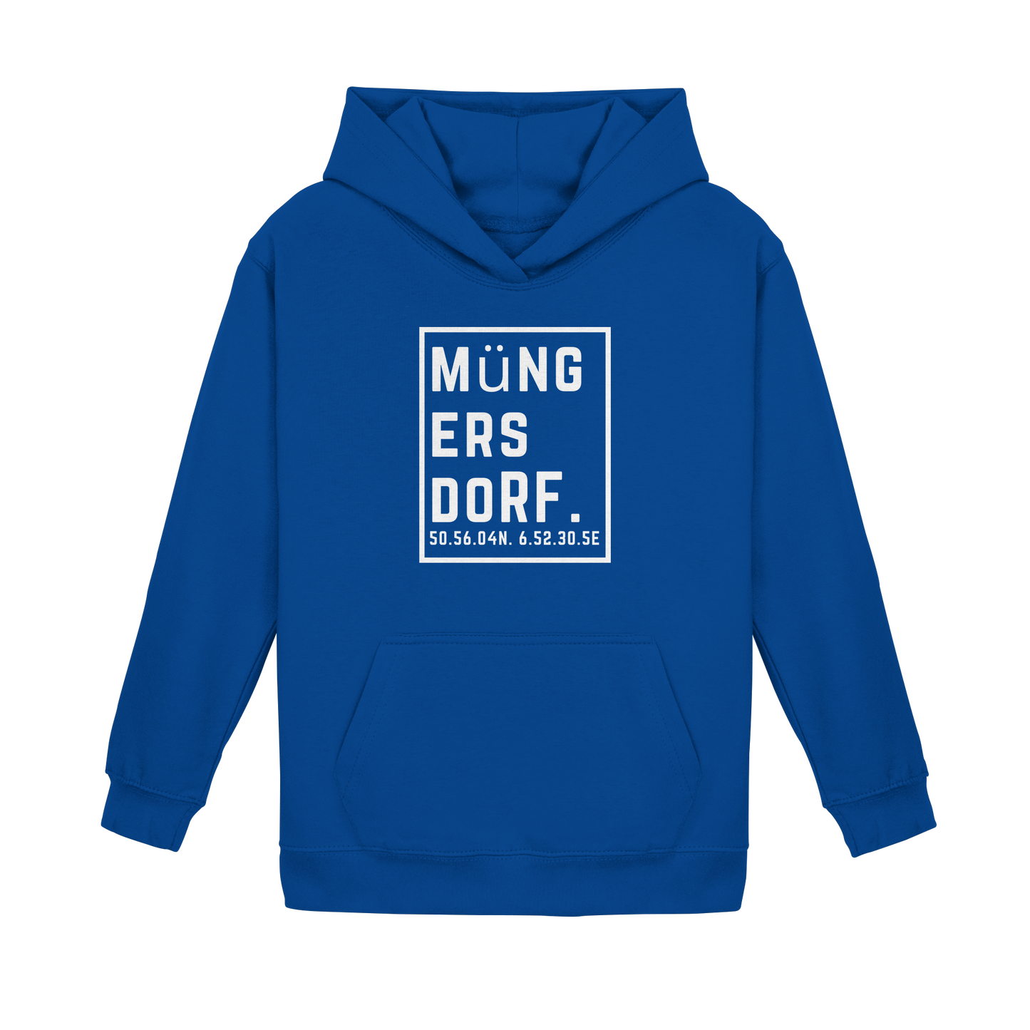 Müngersdorf Koordinaten (großer Druck auf der Brust) - Kids Basic Hoodie