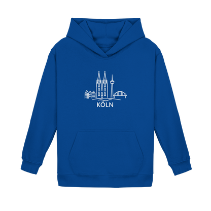 Köln Skyline (großer Druck auf der Brust) - Kids Basic Hoodie