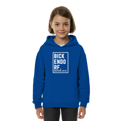 Bickendorf Koordinaten (großer Druck auf der Brust) - Kids Basic Hoodie
