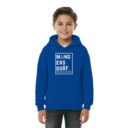 Müngersdorf Koordinaten (großer Druck auf der Brust) - Kids Basic Hoodie