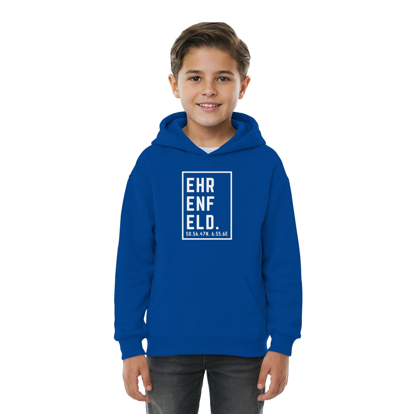Ehrenfeld Koordinaten (großer Druck auf der Brust) - Kids Basic Hoodie