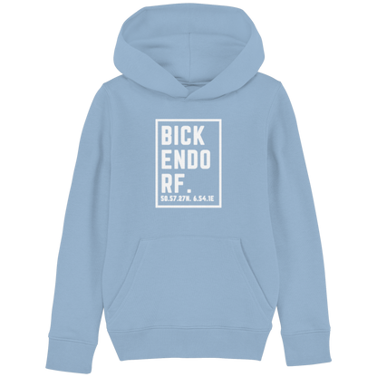 Bickendorf Koordinaten (großer Druck auf der Brust) - Kids Basic Hoodie