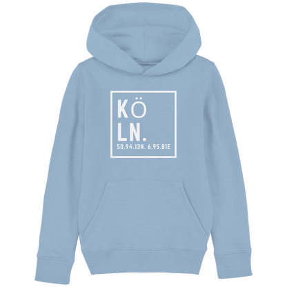 Köln Koordinaten (großer Druck auf der Brust) - Kids Basic Hoodie