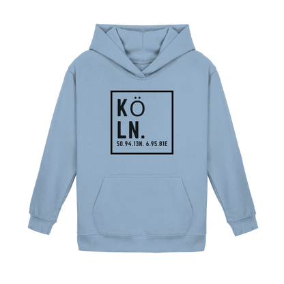 Köln Koordinaten (großer Druck auf der Brust) - Kids Basic Hoodie