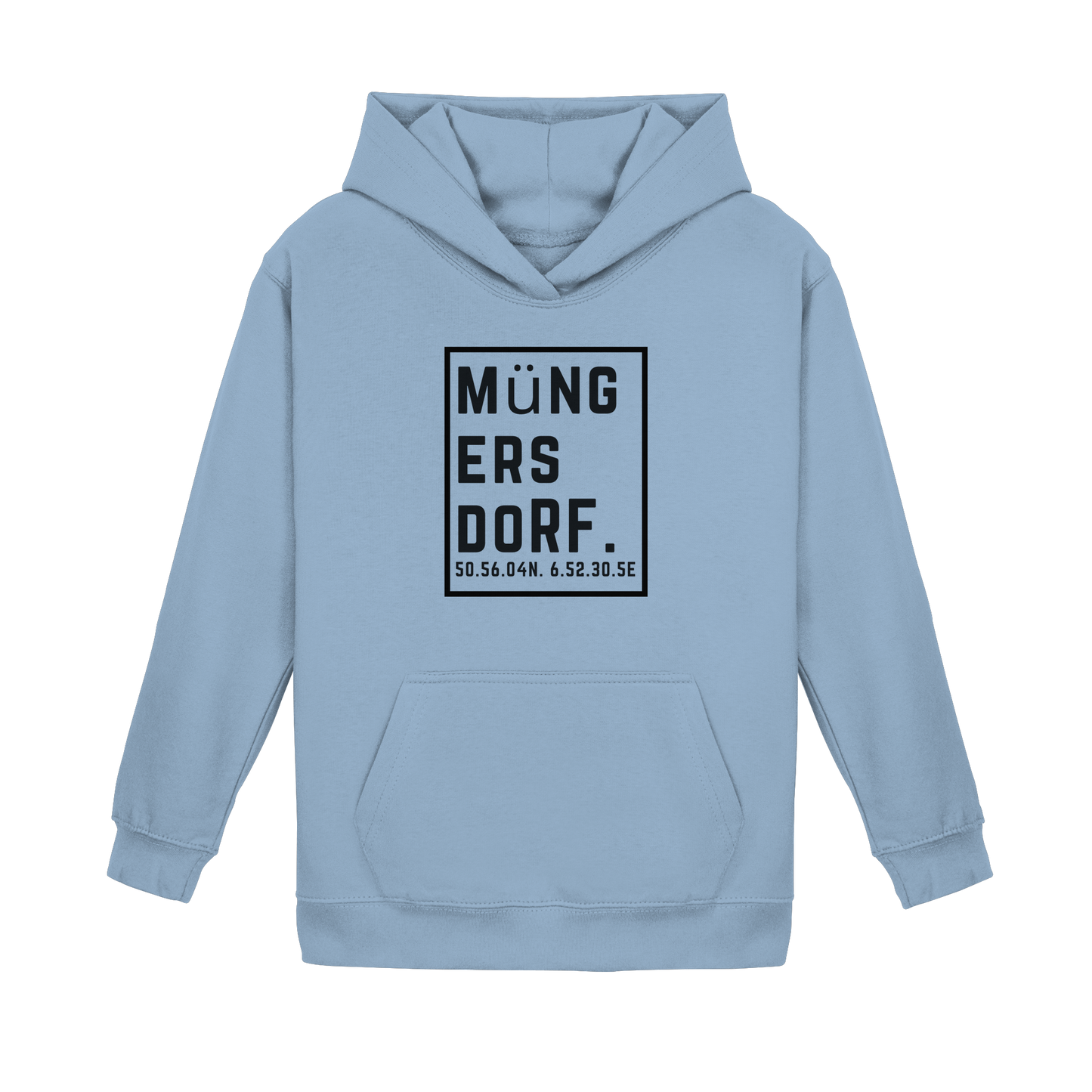 Müngersdorf Koordinaten (großer Druck auf der Brust) - Kids Basic Hoodie