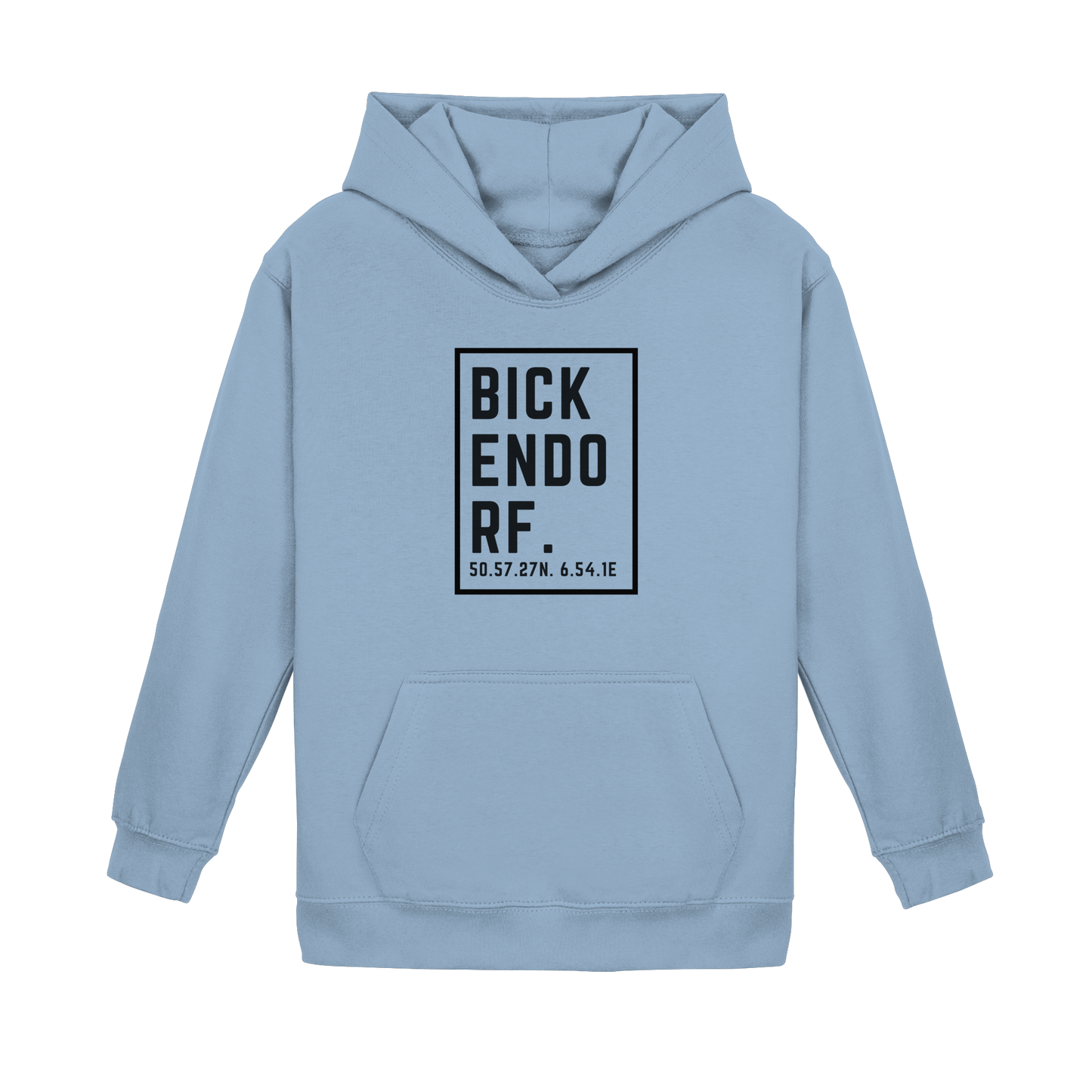 Bickendorf Koordinaten (großer Druck auf der Brust) - Kids Basic Hoodie