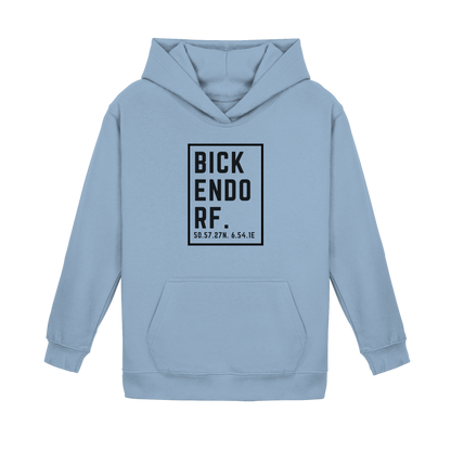 Bickendorf Koordinaten (großer Druck auf der Brust) - Kids Basic Hoodie