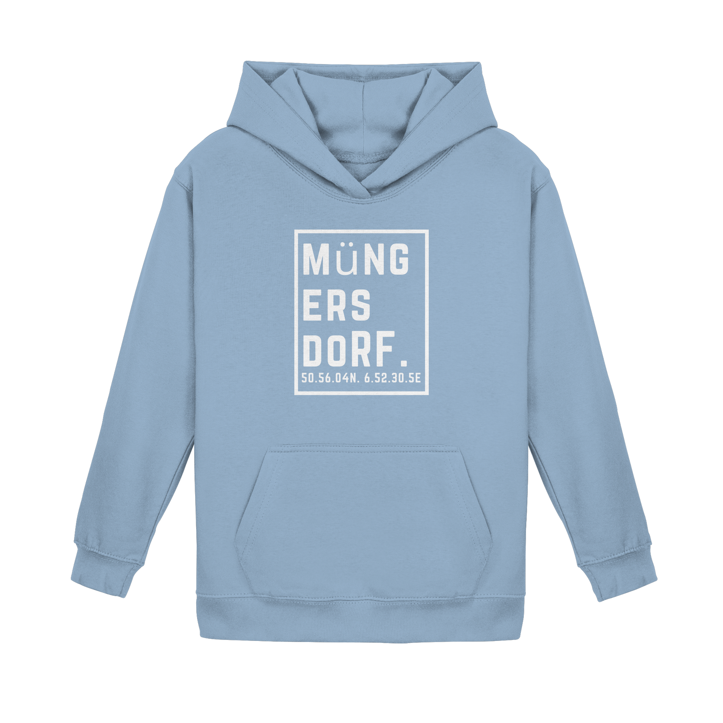 Müngersdorf Koordinaten (großer Druck auf der Brust) - Kids Basic Hoodie