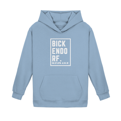 Bickendorf Koordinaten (großer Druck auf der Brust) - Kids Basic Hoodie