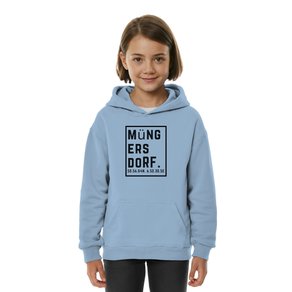 Müngersdorf Koordinaten (großer Druck auf der Brust) - Kids Basic Hoodie