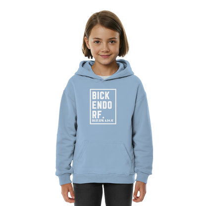 Bickendorf Koordinaten (großer Druck auf der Brust) - Kids Basic Hoodie